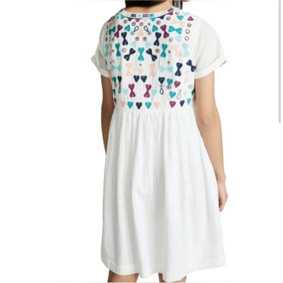 ROLLER RABBIT Sylvie Dress White Embroidered Cotton Boho Dress Size Small - Picture 2 of 8